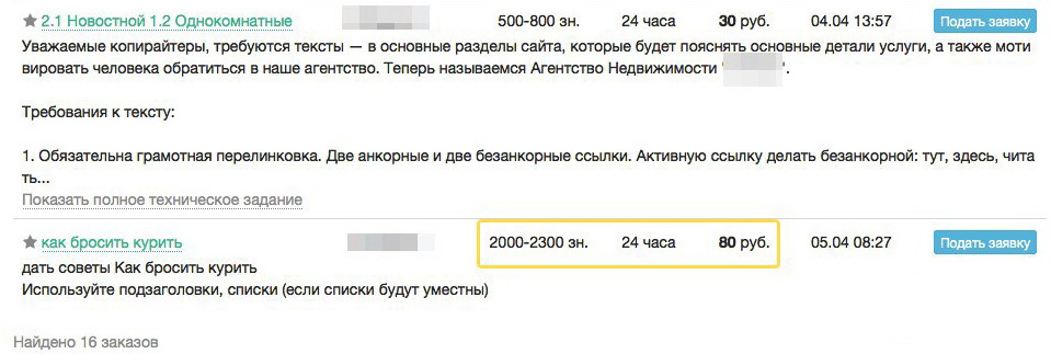 Биржа Miratext.ru